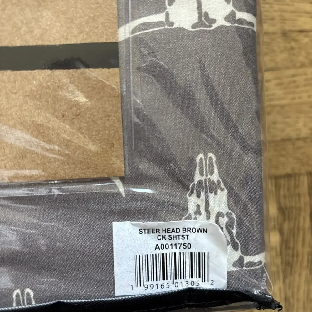 Wrangler Cal King Steer Head Brown Western Cowboy Ranch Longhorn Skull Sheet Set